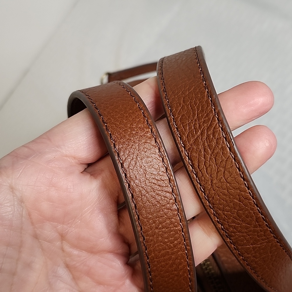 NWT Fossil Brown Leather Satchel NEW - Picture 9 of 16